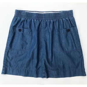 J. Crew |  Preppy Chambray Pocket Skirt
